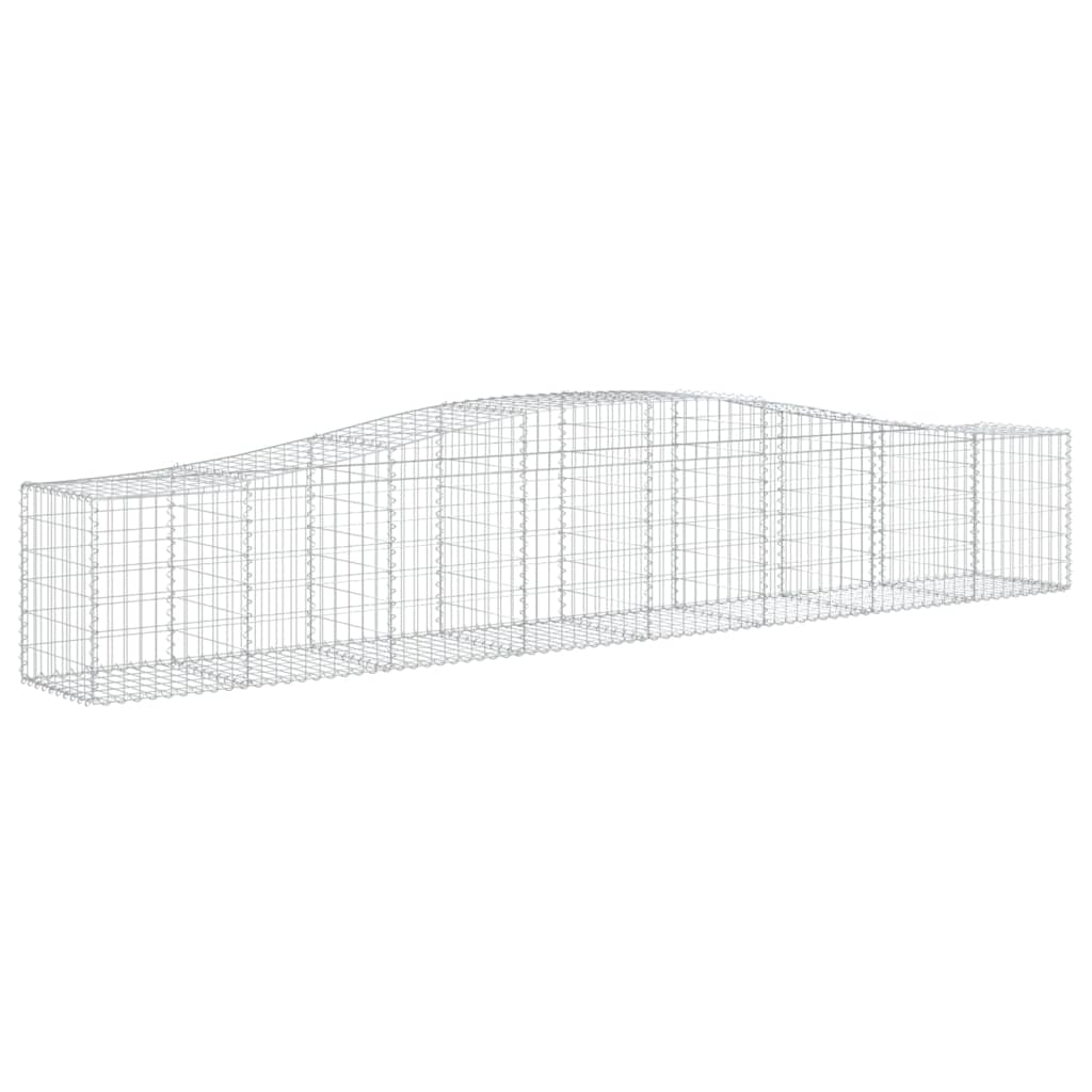 Schanskorven 9 st gewelfd 400x50x60/80 cm gegalvaniseerd ijzer 9 400 x 50 x 60/80 cm