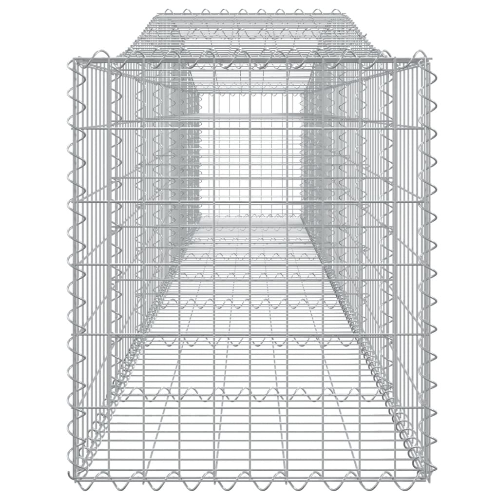 Schanskorven 9 st gewelfd 400x50x60/80 cm gegalvaniseerd ijzer 9 400 x 50 x 60/80 cm