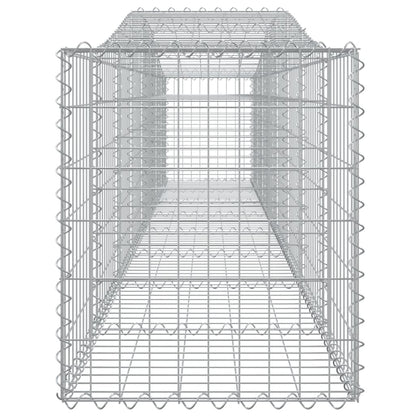 Schanskorven 9 st gewelfd 400x50x60/80 cm gegalvaniseerd ijzer 9 400 x 50 x 60/80 cm
