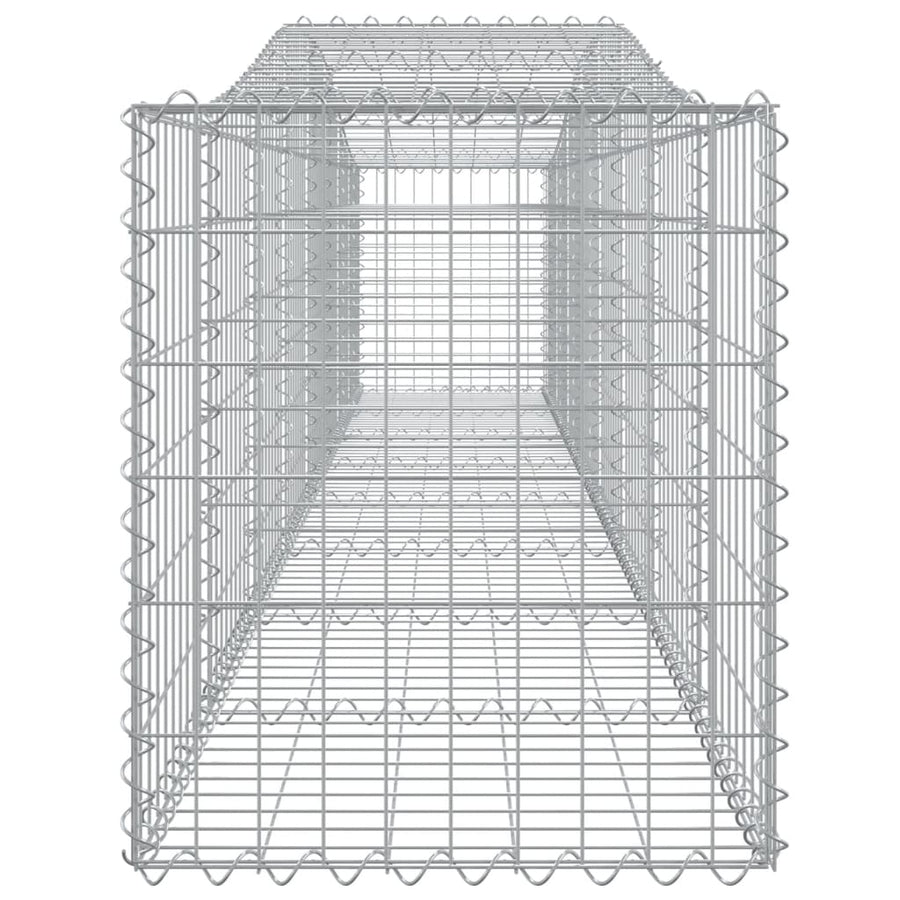 Schanskorven 9 st gewelfd 400x50x60/80 cm gegalvaniseerd ijzer 9 400 x 50 x 60/80 cm
