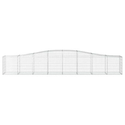 Schanskorven 10 st gewelfd 400x50x60/80 cm gegalvaniseerd ijzer 10 400 x 50 x 60/80 cm