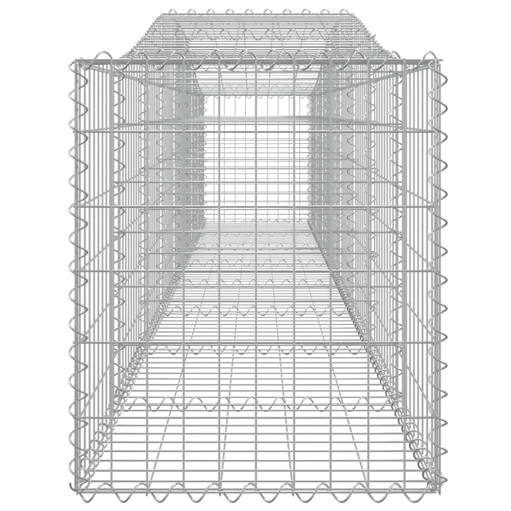 Schanskorven 10 st gewelfd 400x50x60/80 cm gegalvaniseerd ijzer 10 400 x 50 x 60/80 cm