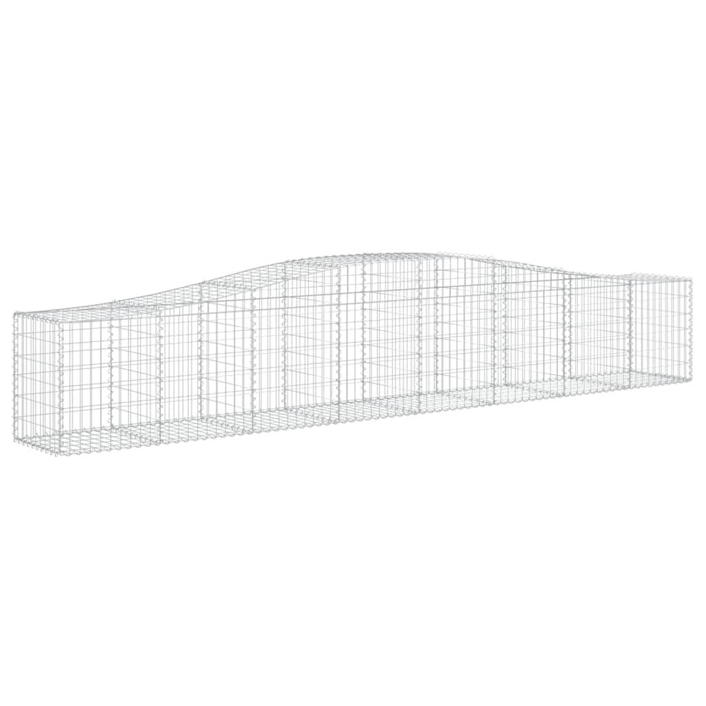 Schanskorven 20 st gewelfd 400x50x60/80 cm gegalvaniseerd ijzer 20 400 x 50 x 60/80 cm