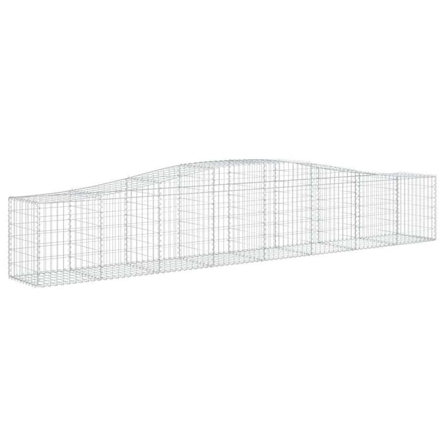 Schanskorven 20 st gewelfd 400x50x60/80 cm gegalvaniseerd ijzer 20 400 x 50 x 60/80 cm