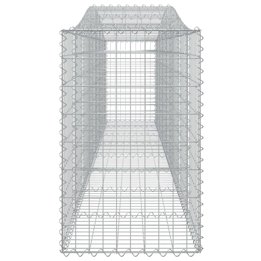 Schanskorven 3 st gewelfd 400x50x80/100 cm gegalvaniseerd ijzer 3 400 x 50 x 80/100 cm
