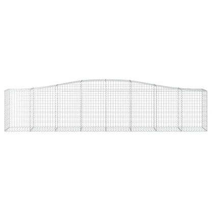 Schanskorven 6 st gewelfd 400x50x80/100 cm gegalvaniseerd ijzer 6 400 x 50 x 80/100 cm