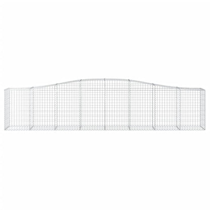 Schanskorven 9 st gewelfd 400x50x80/100 cm gegalvaniseerd ijzer 9 400 x 50 x 80/100 cm