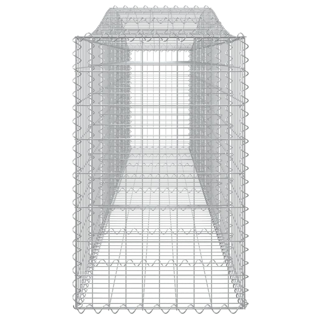 Schanskorven 9 st gewelfd 400x50x80/100 cm gegalvaniseerd ijzer 9 400 x 50 x 80/100 cm