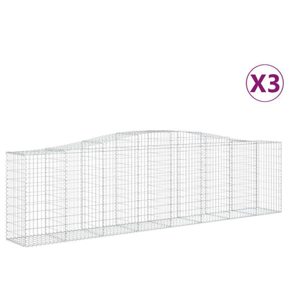Schanskorven 3 st gewelfd 400x50x100/120 cm ijzer 3 400 x 50 x 100/120 cm