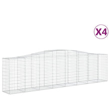 Schanskorven 4 st gewelfd 400x50x100/120 cm ijzer 4 400 x 50 x 100/120 cm