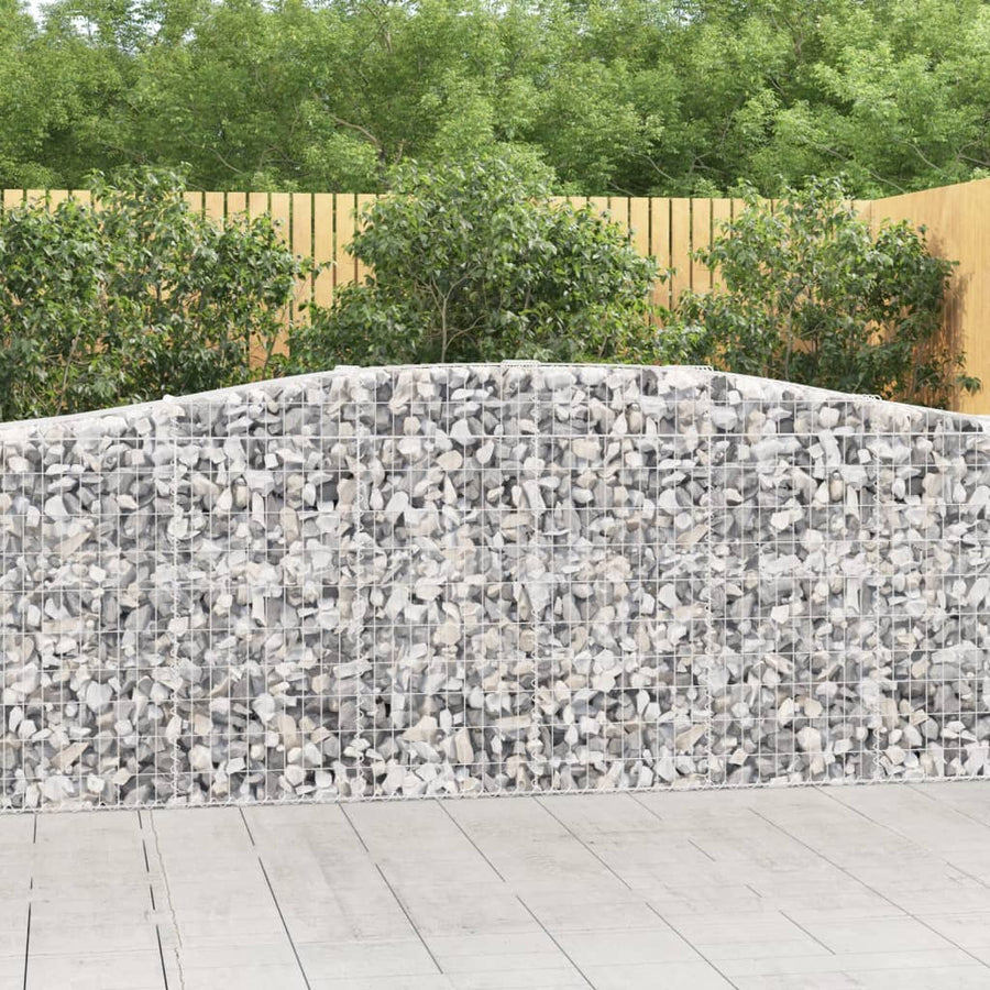 Schanskorven 4 st gewelfd 400x50x100/120 cm ijzer 4 400 x 50 x 100/120 cm