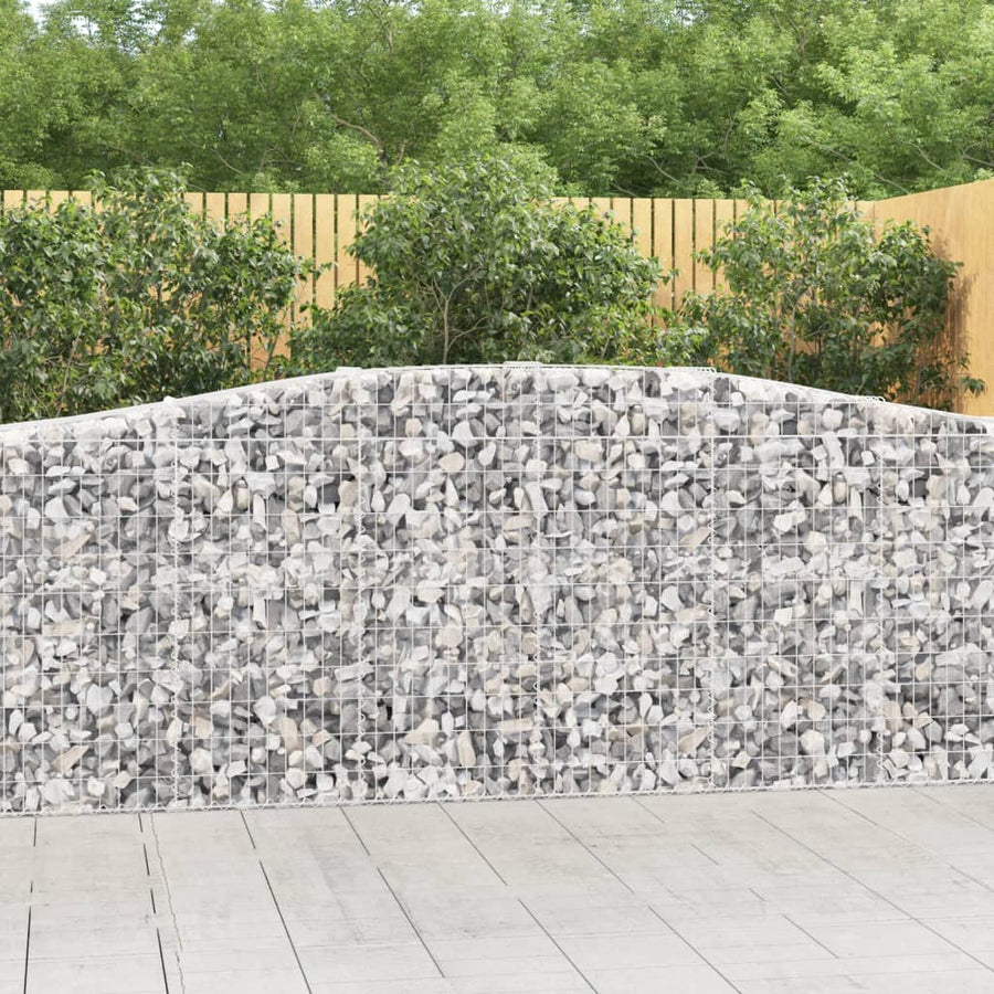 Schanskorven 9 st gewelfd 400x50x100/120 cm ijzer 9 400 x 50 x 100/120 cm
