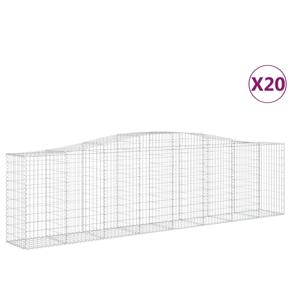 Schanskorven 20 st gewelfd 400x50x100/120 cm ijzer 20 400 x 50 x 100/120 cm