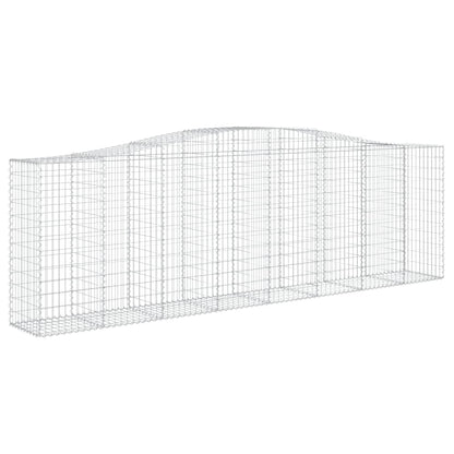 Schanskorven 4 st gewelfd 400x50x120/140 cm ijzer 4 400 x 50 x 120/140 cm