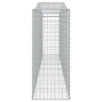 Schanskorven 4 st gewelfd 400x50x120/140 cm ijzer 4 400 x 50 x 120/140 cm