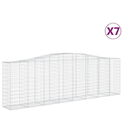 Schanskorven 7 st gewelfd 400x50x120/140 cm ijzer 7 400 x 50 x 120/140 cm