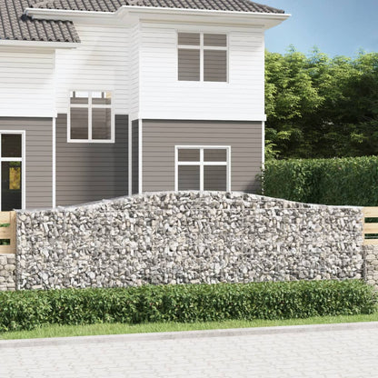 Schanskorven 8 st gewelfd 400x50x120/140 cm ijzer 8 400 x 50 x 120/140 cm