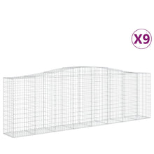 Schanskorven 9 st gewelfd 400x50x120/140 cm ijzer 9 400 x 50 x 120/140 cm