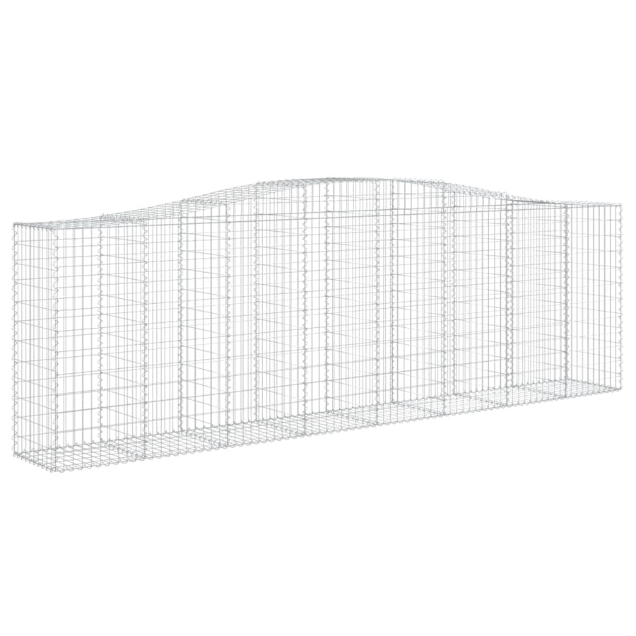 Schanskorven 9 st gewelfd 400x50x120/140 cm ijzer 9 400 x 50 x 120/140 cm