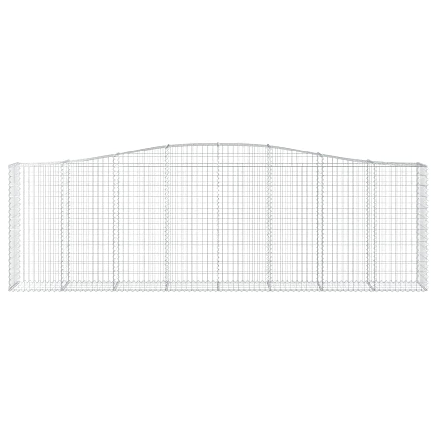 Schanskorven 9 st gewelfd 400x50x120/140 cm ijzer 9 400 x 50 x 120/140 cm