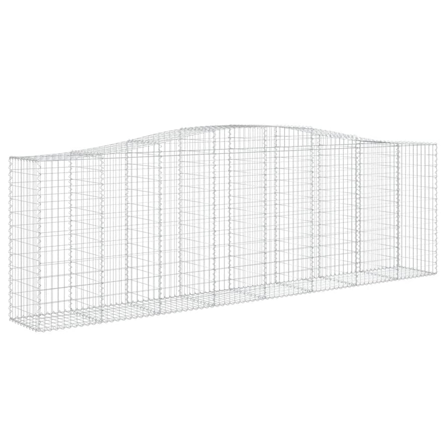 Schanskorven 10 st gewelfd 400x50x120/140 cm ijzer 10 400 x 50 x 120/140 cm