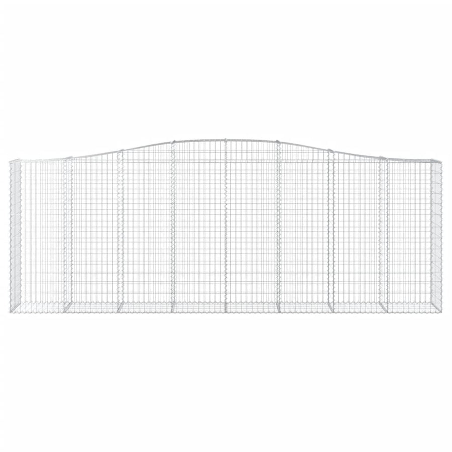 Schanskorven 9 st gewelfd 400x50x140/160 cm ijzer 9 400 x 50 x 140/160 cm