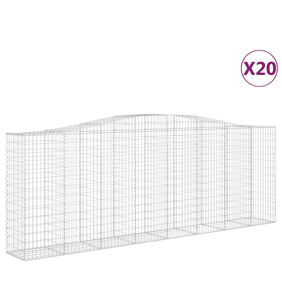 Schanskorven 20 st gewelfd 400x50x140/160 cm ijzer 20 400 x 50 x 140/160 cm