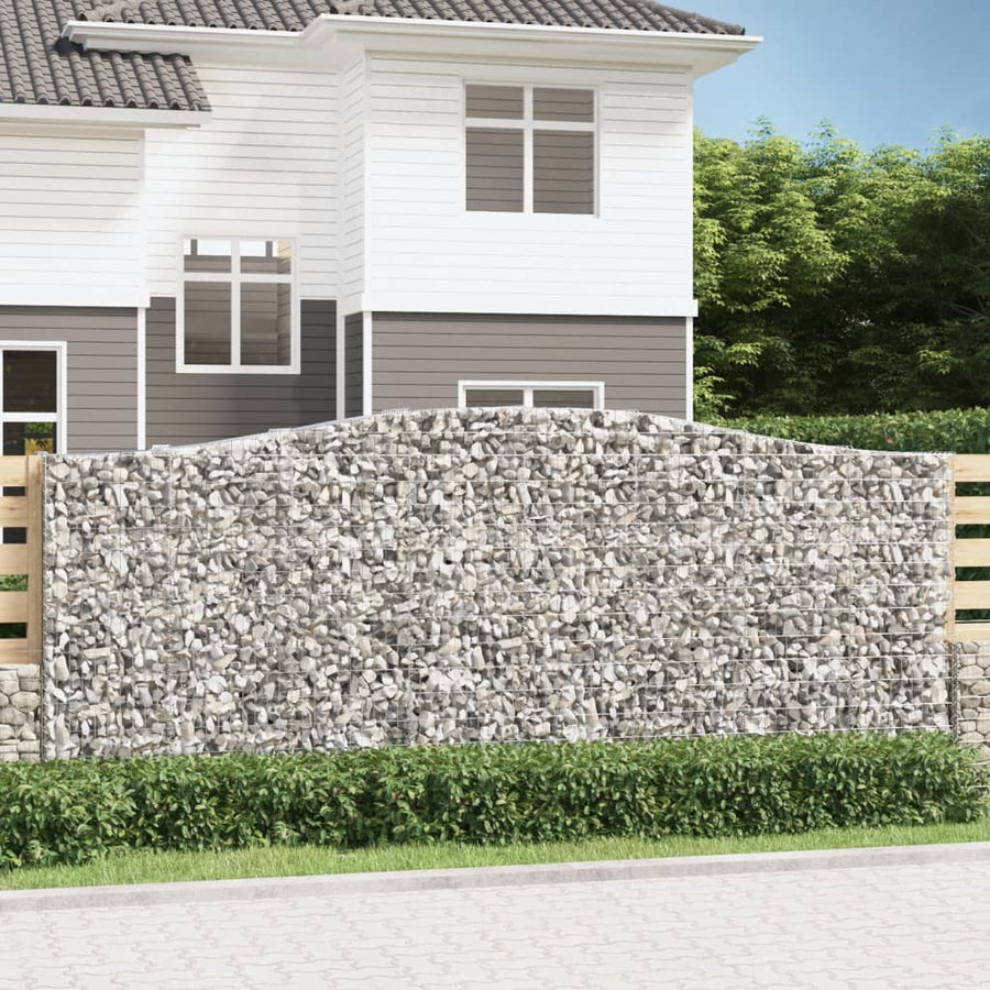 Schanskorven 7 st gewelfd 400x50x160/180 cm ijzer 7 400 x 50 x 160/180 cm