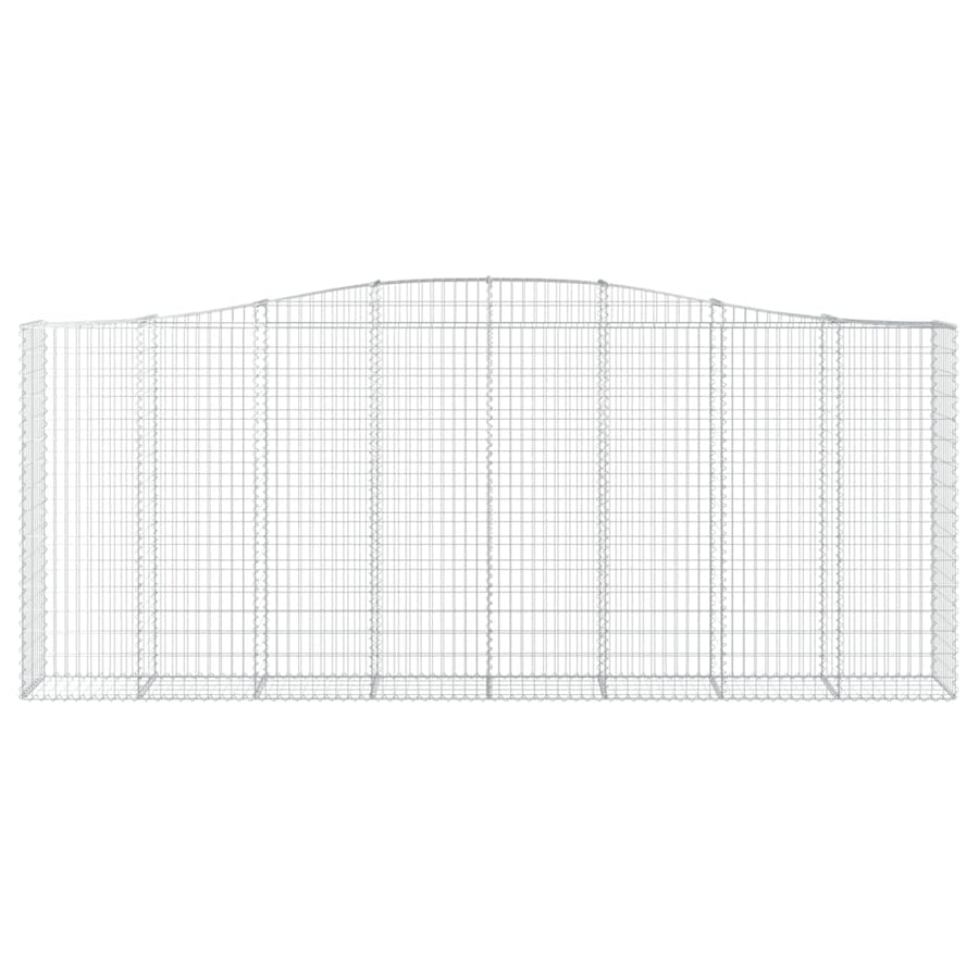 Schanskorven 8 st gewelfd 400x50x160/180 cm ijzer 8 400 x 50 x 160/180 cm