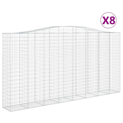 Schanskorven 8 St Gewelfd 400X50X200/220 Cm Ijzer
