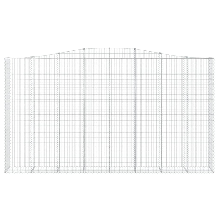 Schanskorven 2 st gewelfd 400x50x220/240 cm ijzer 2 400 x 50 x 220/240 cm