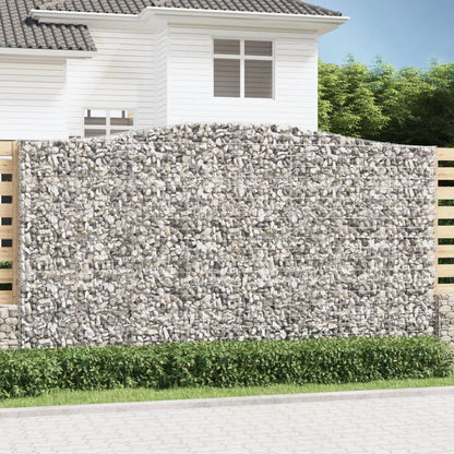 Schanskorven 2 st gewelfd 400x50x220/240 cm ijzer 2 400 x 50 x 220/240 cm