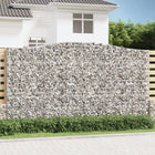 Schanskorven 9 st gewelfd 400x50x220/240 cm ijzer 9 400 x 50 x 220/240 cm