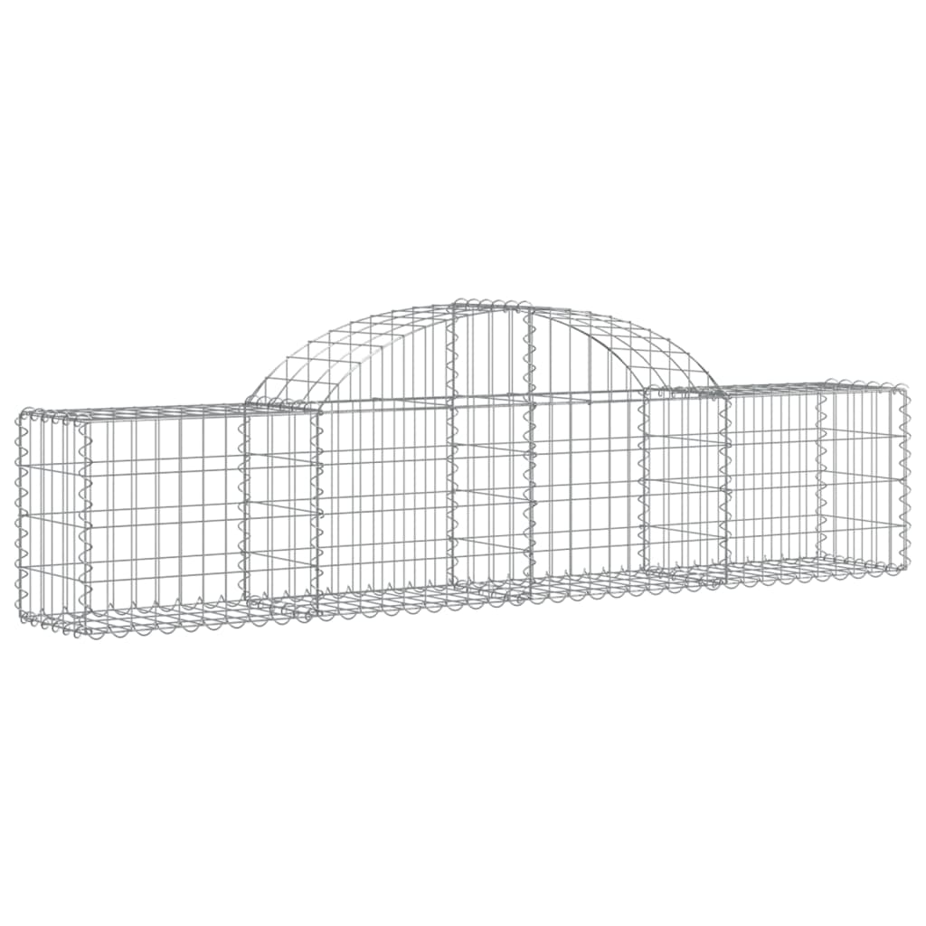 Schanskorven 3 st gewelfd 200x30x40/60 cm gegalvaniseerd ijzer 3 200 x 30 x 40/60 cm