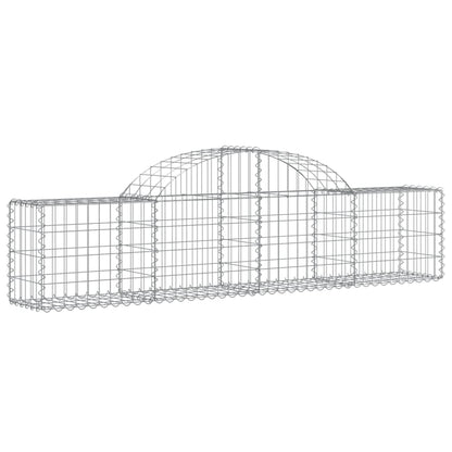 Schanskorven 3 st gewelfd 200x30x40/60 cm gegalvaniseerd ijzer 3 200 x 30 x 40/60 cm