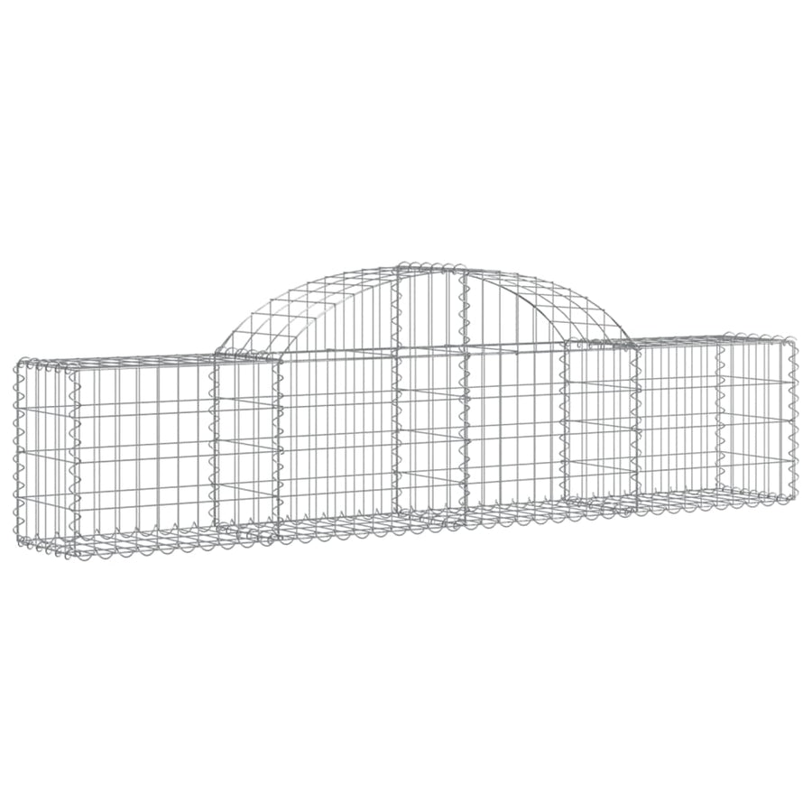 Schanskorven 3 st gewelfd 200x30x40/60 cm gegalvaniseerd ijzer 3 200 x 30 x 40/60 cm
