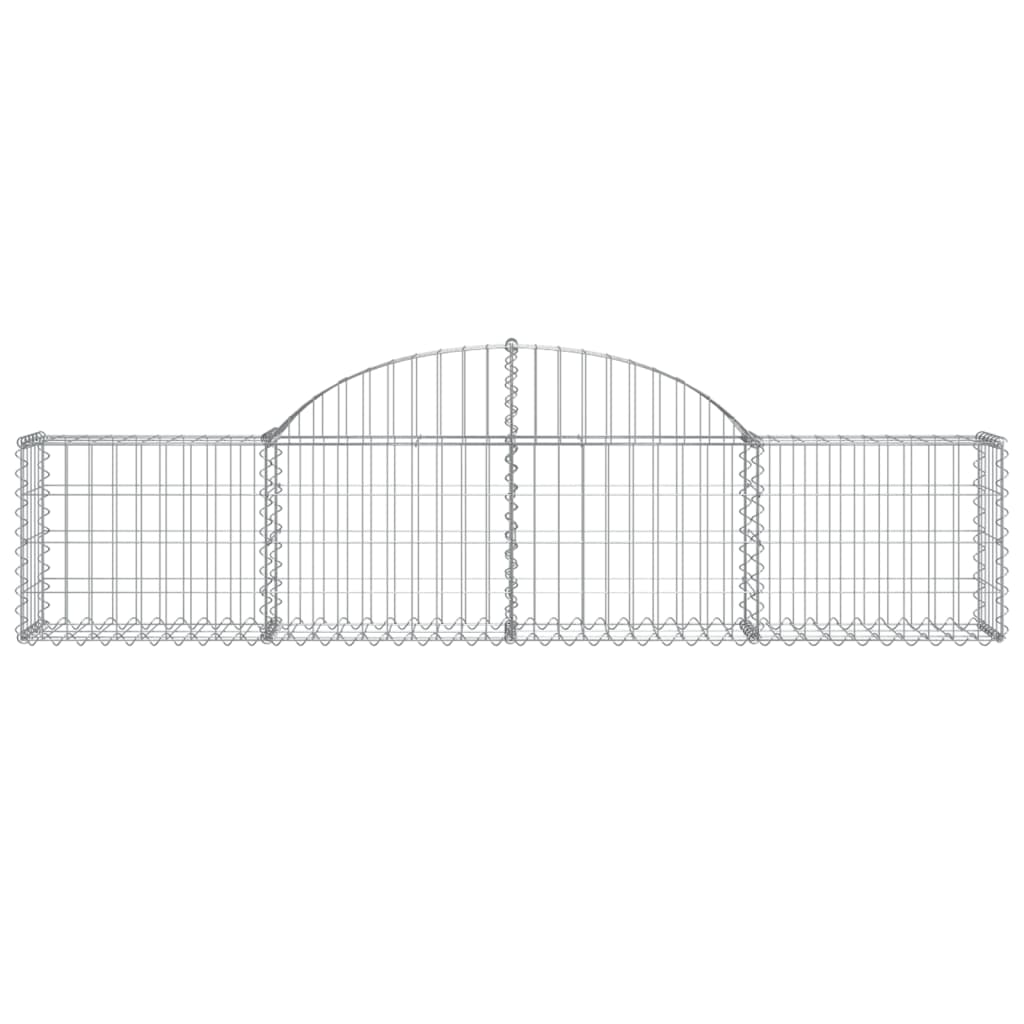 Schanskorven 3 st gewelfd 200x30x40/60 cm gegalvaniseerd ijzer 3 200 x 30 x 40/60 cm