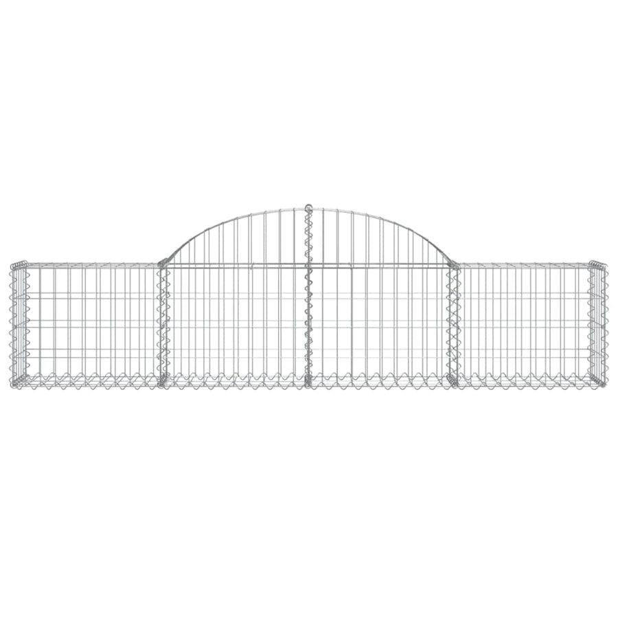 Schanskorven 3 st gewelfd 200x30x40/60 cm gegalvaniseerd ijzer 3 200 x 30 x 40/60 cm