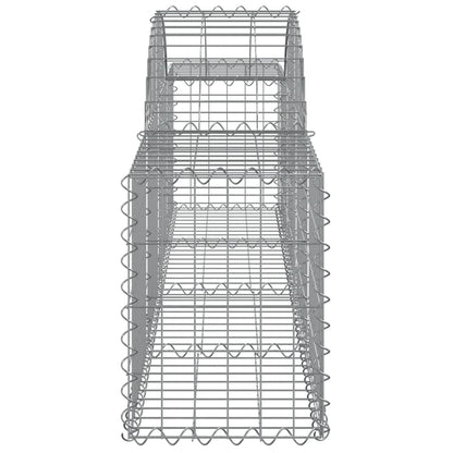 Schanskorven 3 st gewelfd 200x30x40/60 cm gegalvaniseerd ijzer 3 200 x 30 x 40/60 cm