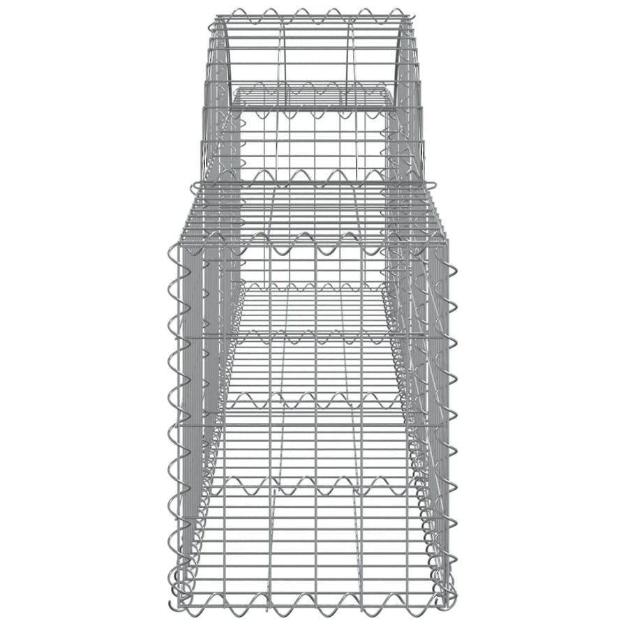Schanskorven 3 st gewelfd 200x30x40/60 cm gegalvaniseerd ijzer 3 200 x 30 x 40/60 cm