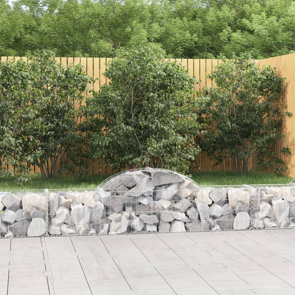Schanskorven 4 st gewelfd 200x30x40/60 cm ijzer 4 200 x 30 x 40/60 cm
