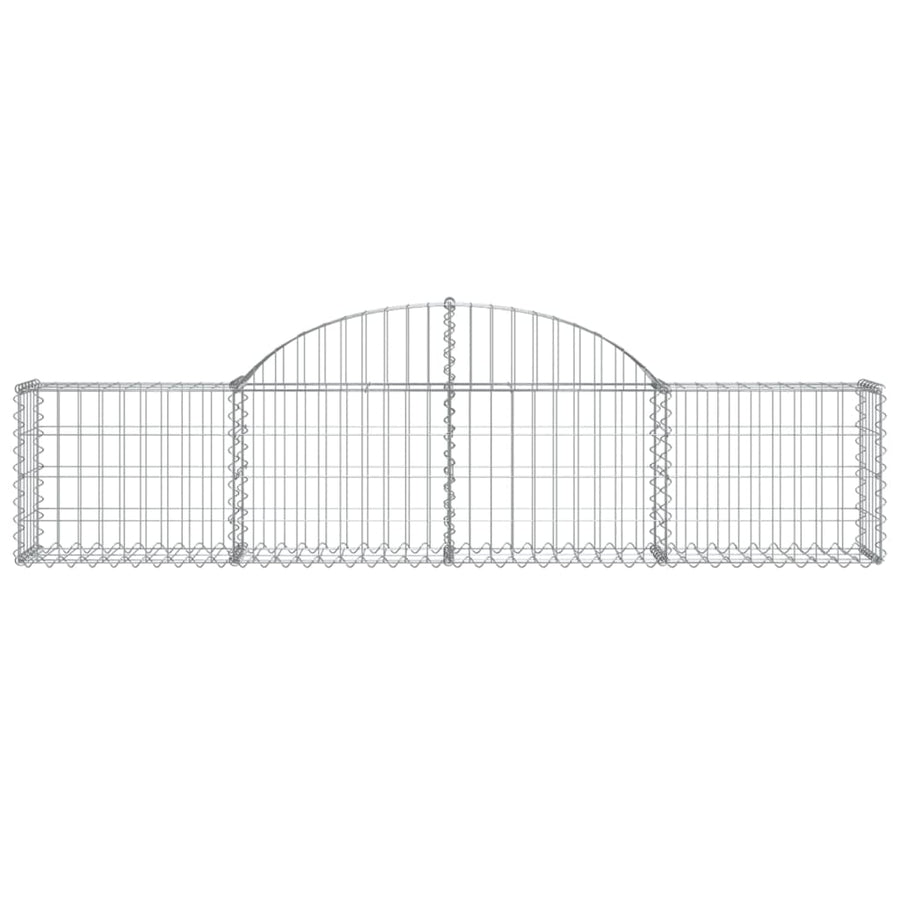 Schanskorven 5 st gewelfd 200x30x40/60 cm gegalvaniseerd ijzer 5 200 x 30 x 40/60 cm