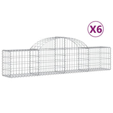 Schanskorven 6 st gewelfd 200x30x40/60 cm gegalvaniseerd ijzer 6 200 x 30 x 40/60 cm