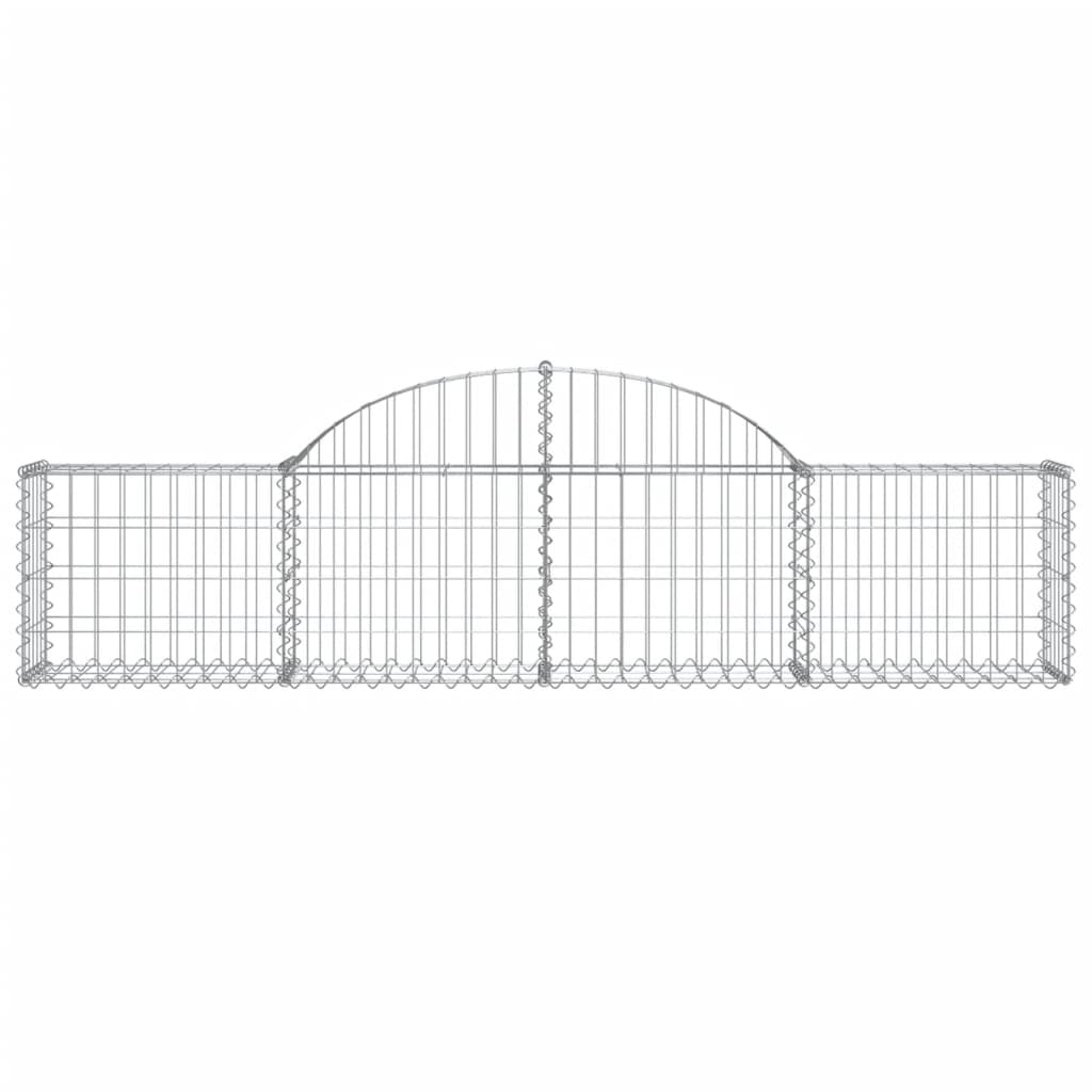 Schanskorven 6 st gewelfd 200x30x40/60 cm gegalvaniseerd ijzer 6 200 x 30 x 40/60 cm