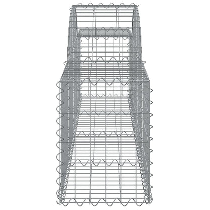 Schanskorven 7 st gewelfd 200x30x40/60 cm gegalvaniseerd ijzer 7 200 x 30 x 40/60 cm