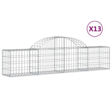 Schanskorven 13 st gewelfd 200x30x40/60 cm gegalvaniseerd ijzer