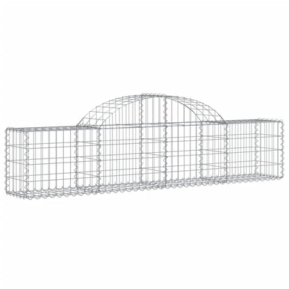 Schanskorven 13 st gewelfd 200x30x40/60 cm gegalvaniseerd ijzer