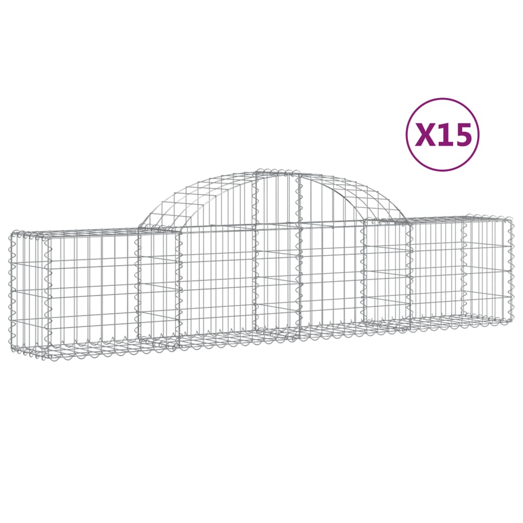 Schanskorven Gewelfd Gegalvaniseerd Ijzer 15 200 x 30 x 40/60 cm
