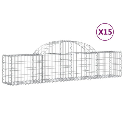 Schanskorven Gewelfd Gegalvaniseerd Ijzer 15 200 x 30 x 40/60 cm