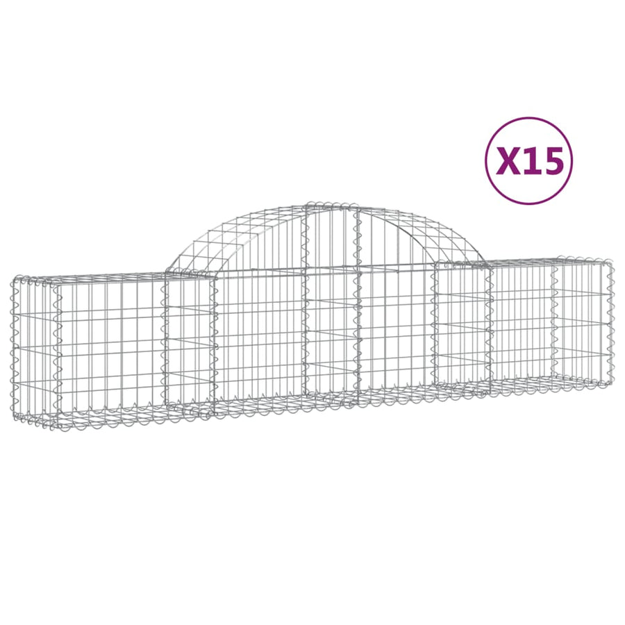 Schanskorven Gewelfd Gegalvaniseerd Ijzer 15 200 x 30 x 40/60 cm